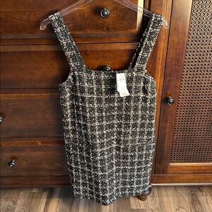 ABERCROMBIE & FITCH Plaid Boucle Mini Jumper Black SIZE SMALL NEW WITH TAGS